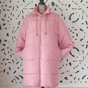 🥳HP🥳  PrettyLittleThing Peach Oversized Puffer jacket pink Large like new